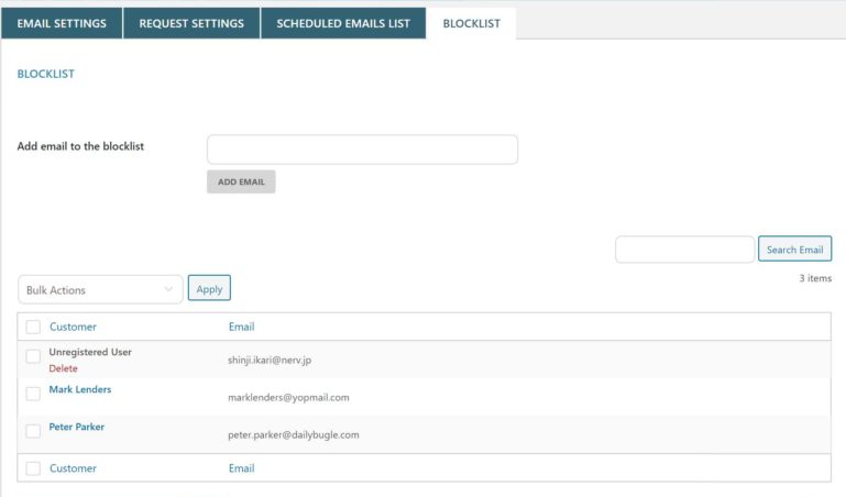 Blocklist