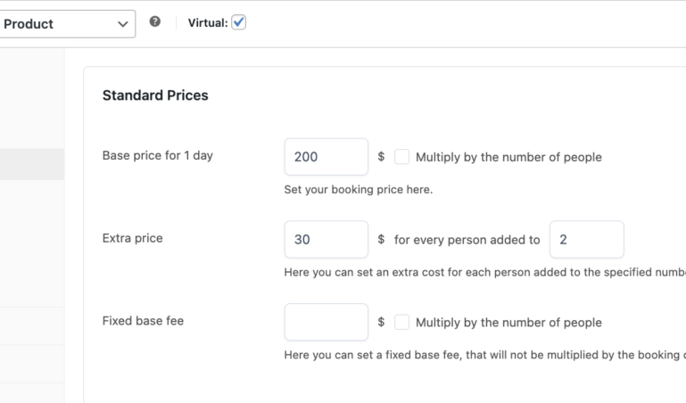 Standard prices