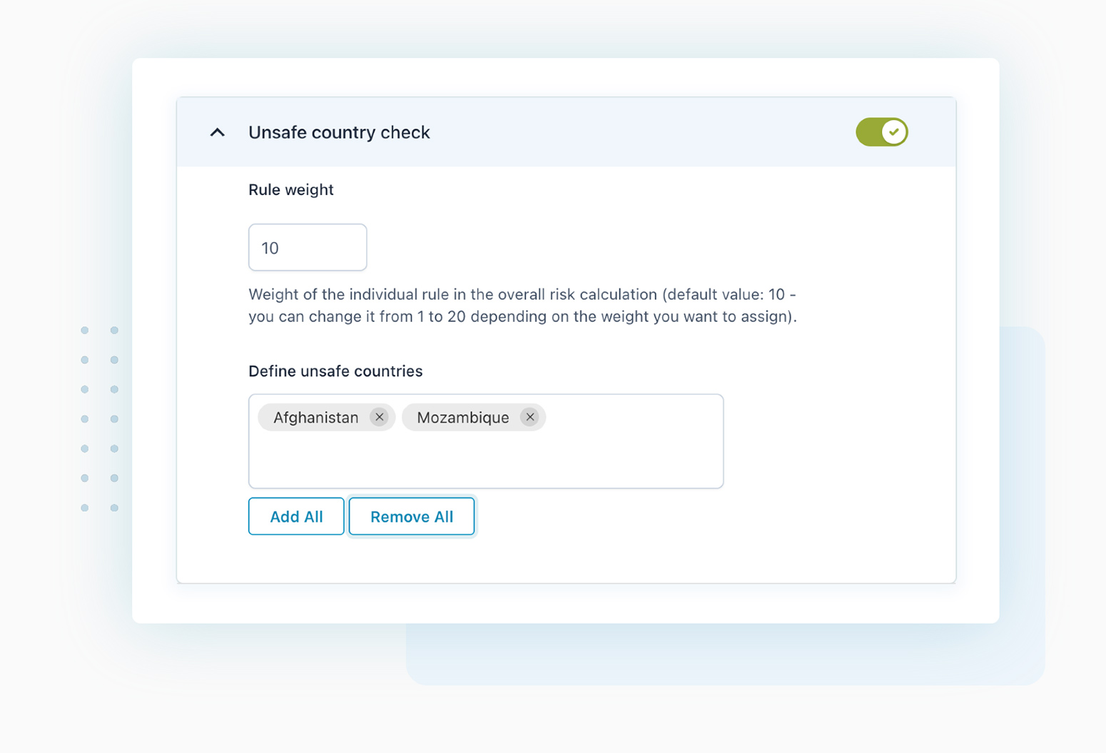 Country check